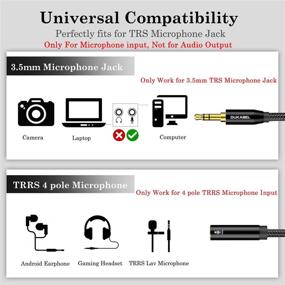 img 3 attached to 🎧 DuKabel DC3 TRRS to TRS Adapter, 3.5mm 4 Pole to 3 Pole Converter, Female TRRS to Male TRS Mic-Supported Adapter for Camera, PC, Lav Microphones.