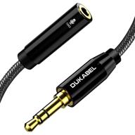 🎧 dukabel dc3 trrs to trs adapter, 3.5mm 4 pole to 3 pole converter, female trrs to male trs mic-supported adapter for camera, pc, lav microphones. logo