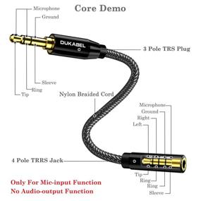 img 1 attached to 🎧 DuKabel DC3 TRRS to TRS Adapter, 3.5mm 4 Pole to 3 Pole Converter, Female TRRS to Male TRS Mic-Supported Adapter for Camera, PC, Lav Microphones.