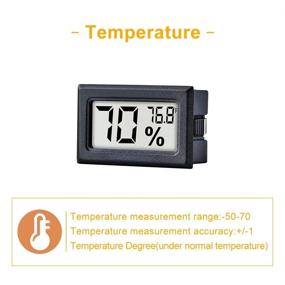 img 3 attached to 12-Pack Small Digital Temperature Humidity Meters Gauge Indoor Thermometer Hygrometer LCD Display Fahrenheit (℉) for Humidors, Greenhouse, Garden, Cellar