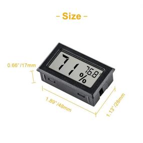 img 4 attached to 12-Pack Small Digital Temperature Humidity Meters Gauge Indoor Thermometer Hygrometer LCD Display Fahrenheit (℉) for Humidors, Greenhouse, Garden, Cellar