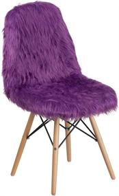 img 2 attached to 🪑 Shaggy White Chair: Flash Furniture for Your Kids' Home Store