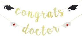 img 2 attached to Gold Congrats Doctor Banner Decorations