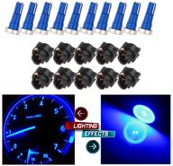 🔹 cciyu t5 58 70 73 74 led dashboard gauge wedge light bulb replacement for running lights, corner bumper lights, and dashboard lights (t5 blue with socket) logo