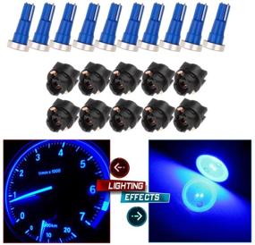 img 4 attached to 🔹 cciyu T5 58 70 73 74 LED Dashboard Gauge Wedge Light Bulb Replacement for Running Lights, Corner Bumper Lights, and Dashboard Lights (T5 Blue with Socket)