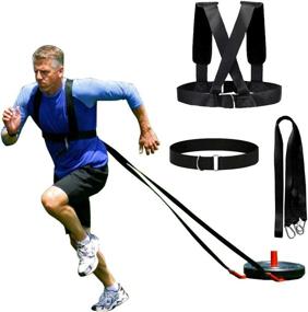 img 4 attached to Harness Resistance Training Adjustable Shoulder Sports & Fitness for Team Sports