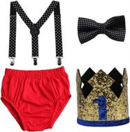 guchol baby boys smash outfit: top-notch boys' accessories with suspenders included logo
