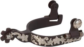 img 1 attached to 🌸 Weaver Leather Women's Antiqued Show Spur: A Stunning Touch with German Silver Floral Trim