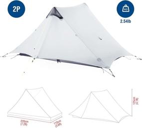 img 2 attached to 🏕️ Outdoor Lightweight Ultralight Tent for Camping, Trekking, Climbing, Hiking – LanShan 3-Season Backpacking Tent for 1-2 Persons