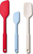 🔥 premium oxo good grips silicone spatula set - easy grip, versatile, and durable logo