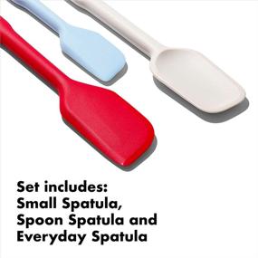 img 2 attached to 🔥 Premium OXO Good Grips Silicone Spatula Set - Easy Grip, Versatile, and Durable