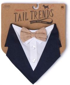 img 2 attached to Tail Trends Formal Dog Tuxedo Bandana: Perfect Attire for Special Occasions