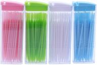 🦷 healifty dental plastic toothpicks: double head cotton swabs for effective oral care - pack of 200 tooth sticks logo