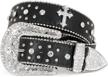rhinestone studded jasgood western leather women's accessories for belts logo