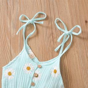 img 1 attached to Toddler Jumpsuit Sleeveless Overalls Outfits Girls' Clothing