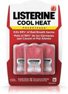 🌬️ listerine pocketpaks oral care strips, cool heat - 72 pcs (set of 4) logo