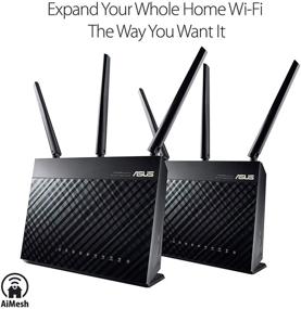 img 2 attached to 🔊 Enhancing Home WiFi with ASUS RT-AC68U AiMesh (2 pack) AC1900 Whole Home Dual-band AiMesh Mesh Wifi System featuring AiProtection Lifetime Security by Trend Micro, Adaptive QoS, and Parental Control