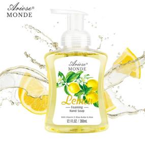 img 3 attached to 🍋 Ariosemonde Lemon Scent Liquid Foaming Hand Soap, 12.1 OZ with Pump, Pack of 3, Moisturizing Hand Wash