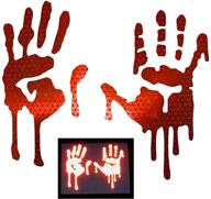 🖐️ enhanced visibility reflective bloody/dripping hands decals - customtaylor33 high intensity grade (3 inches height, red) for helmets, windscreens, rear windows, and bumper stickers logo