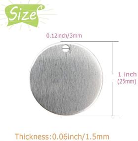 img 3 attached to 🔘 Versatile Set of 50 Round Stamping Blank Tags with Hole for Jewelry Making - 1 Inch Diameter, 0.06 Inch Thickness Aluminum Blanks