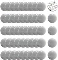 🔘 versatile set of 50 round stamping blank tags with hole for jewelry making - 1 inch diameter, 0.06 inch thickness aluminum blanks logo