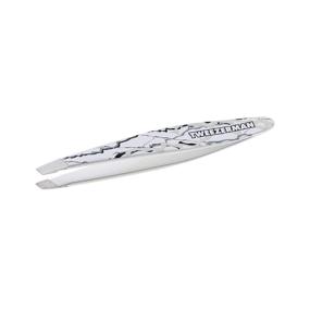 img 4 attached to Tweezerman Mini Slant Tweezer Marble Pattern: Precision Beauty Tool in a Travel-Friendly Size