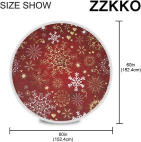 img 1 attached to ❄️ Exquisite ZZKKO Snowflake Tablecloths: Circular Polyester Elegance for Your Celebrations