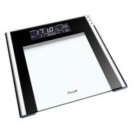 📊 escali ustt200 bathroom body scale - 4 user profiles, lcd digital display, 440lb capacity - clear/black logo