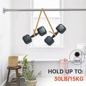 img 1 attached to 🚿 BrioFox Adhesive Shower Curtain Rod Holder - No Drilling, Invisible Wall Mount - Transparent Retainer (2 Pack, Rod Not Included)