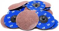 🔪 benchmark abrasives 3-inch aluminium oxide high-speed quick change sanding and grinding discs, 24 grit, max. 18000 rpm - pack of 25 logo