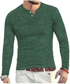 img 4 attached to Футболка ZIWOCH Henley Workout Lightweight