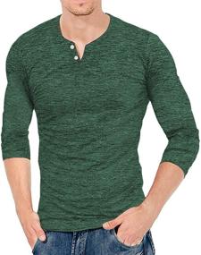 img 3 attached to Футболка ZIWOCH Henley Workout Lightweight