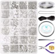 💍 silver jewelry making findings kit - gacuyi with jump rings, lobster clasps, head pins, earring clip, earring hooks backs, and beading wires. ideal for adults and beginners - supplies and repair. logo