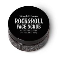 🚀 triumph & disaster rock & roll face scrub - men's exfoliator with volcanic ash and green clay - natural pore-cleansing scrub for men, 5.11 oz logo