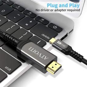 img 1 attached to 🔌 Кабель высокого качества USB C к HDMI (6,6 фута) для Mac-Book Pro 2020/2019/2018, iPad Pro 2020, Galaxy S20 и других устройств - 4K@60Гц