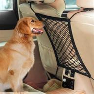 🐾 autown dog car barrier: universal stretchy mesh net for car seats, promotes pet safety and storage logo