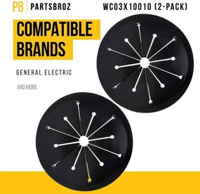 img 3 attached to 🚰 PartsBroz WC03X10010 Splash Guard (2-Pack) for GE Garbage Disposals - Replaces AP6890897, WC11X10003, PM03X0111, PM03X0211, PM3X111, PM3X210, PM3X211