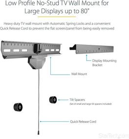 img 3 attached to Телевизионное настенное крепление без необходимости использования штифтов - низкопрофильное крепление с усиленной конструкцией и универсальным VESA для телевизоров до 80 дюймов (110 фунтов/50 кг) – наклонное крепление для плоского экрана без необходимости использования штифтов от StarTech.com (FPWHANGER)