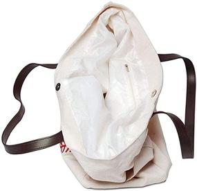 img 3 attached to 👜 X-Large Baseball Tote Bags Women - Oversized White Canvas Utility Travel Handbag with Pockets - Red Embroidery Baseball Prints - Shoulder Handbag for Moms, Fans, Teens, Kids - Perfect Team Gifts (White, XL)