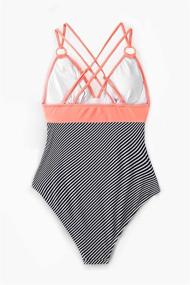 img 1 attached to CUPSHE Swimsuit Striped Control Bathing