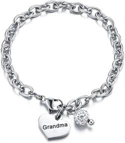 img 4 attached to IEFSHINY Charm Bracelets for Women and Girls - Heart Chain Bracelet with Charms - Perfect Gifts for Mothers, Aunts, Daughters, Soul Sisters, BFFs, Brides, Bridesmaids, Flower Girls, Grandmas - Ideal for Happy Anniversaries, Nieces, Nurses, Teachers, and Nanas