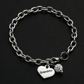 img 2 attached to IEFSHINY Charm Bracelets for Women and Girls - Heart Chain Bracelet with Charms - Perfect Gifts for Mothers, Aunts, Daughters, Soul Sisters, BFFs, Brides, Bridesmaids, Flower Girls, Grandmas - Ideal for Happy Anniversaries, Nieces, Nurses, Teachers, and Nanas