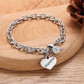 img 3 attached to IEFSHINY Charm Bracelets for Women and Girls - Heart Chain Bracelet with Charms - Perfect Gifts for Mothers, Aunts, Daughters, Soul Sisters, BFFs, Brides, Bridesmaids, Flower Girls, Grandmas - Ideal for Happy Anniversaries, Nieces, Nurses, Teachers, and Nanas