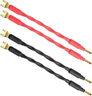 🔊 4 аппарата - 6 дюймов - кабель для аудиофилов canare 4s11 11awg hifi speaker cable jumper с золотыми банановыми и косыми разъемами логотип