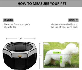 img 1 attached to Akinerri Dog Playpen: Foldable & Portable Pet Exercise Kennel with Removable Mesh Shade Cover - Ideal for Indoor/Outdoor Training & Playtime
