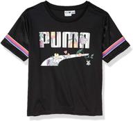 👕 puma зеленая дополнительная футболка для девочек - детская одежда для девочек, футболки и блузки. логотип