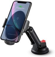 marchero wireless car charger: auto-clamping 15w fast charging phone mount for iphone 11 pro max xs x, samsung s20 s10 note10 (black) logo