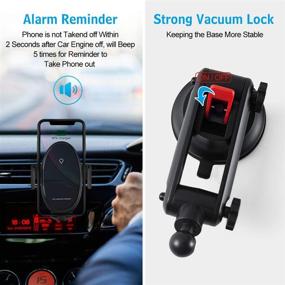 img 2 attached to Marchero Wireless Car Charger: Auto-Clamping 15W Fast Charging Phone Mount for iPhone 11 Pro Max Xs X, Samsung S20 S10 Note10 (Black)