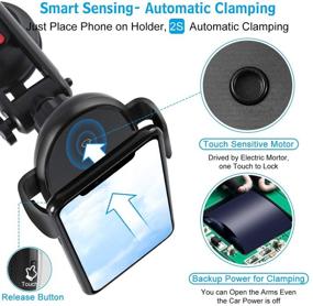 img 1 attached to Marchero Wireless Car Charger: Auto-Clamping 15W Fast Charging Phone Mount for iPhone 11 Pro Max Xs X, Samsung S20 S10 Note10 (Black)