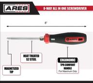 🔧 многофункциональная отвертка-бит-набор ares 70003-8-в-1 – магнитный наконечник, идеально подходит для дома, строительства и ремонта компьютеров – оптимизируйте свой инструментарий с помощью всего одного инструмента! логотип